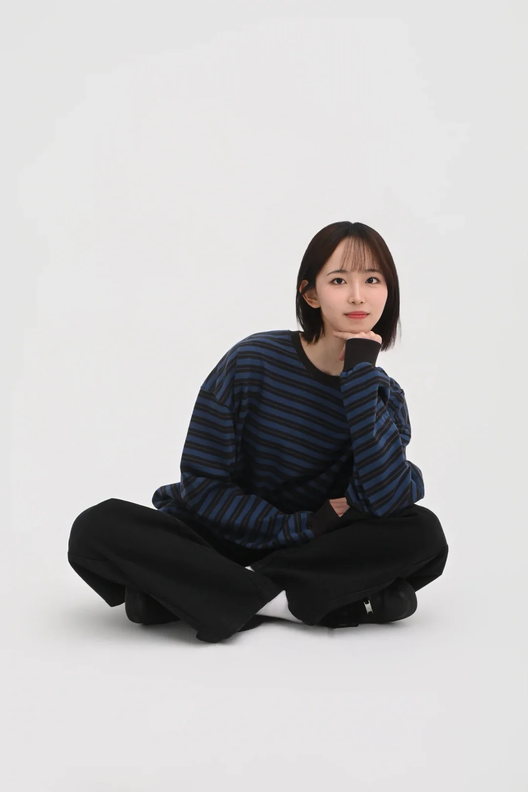DAYSTAND 네이비 스트라이프 오버핏 롱슬리브 추가 이미지 12