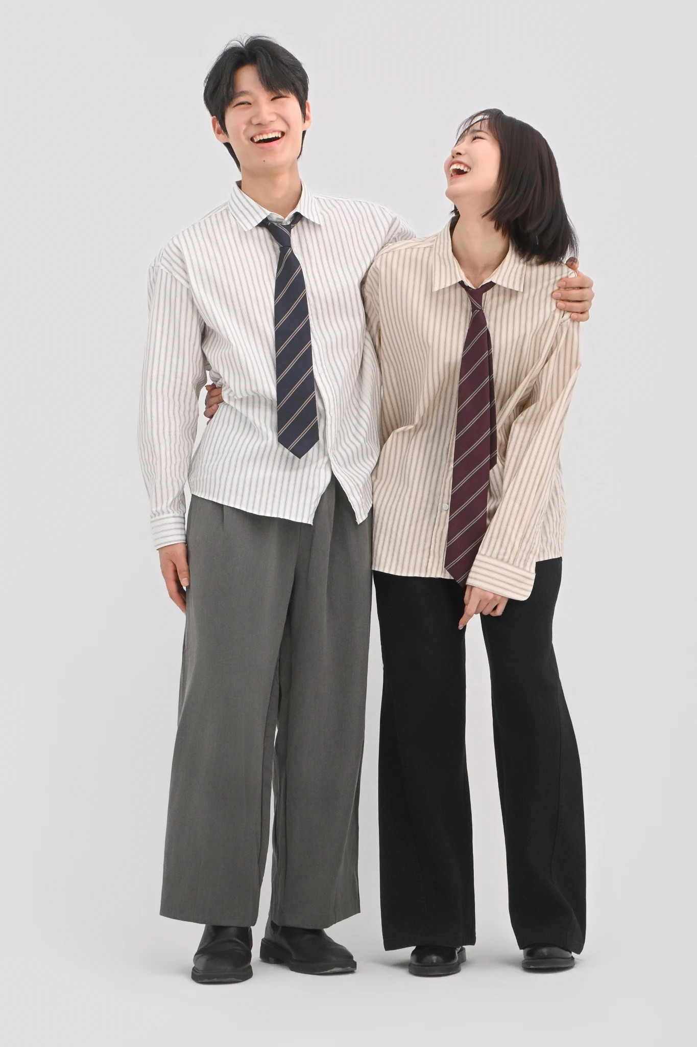 DAYSTAND 소프트 스트라이프 루즈 코튼 셔츠 추가 이미지 9