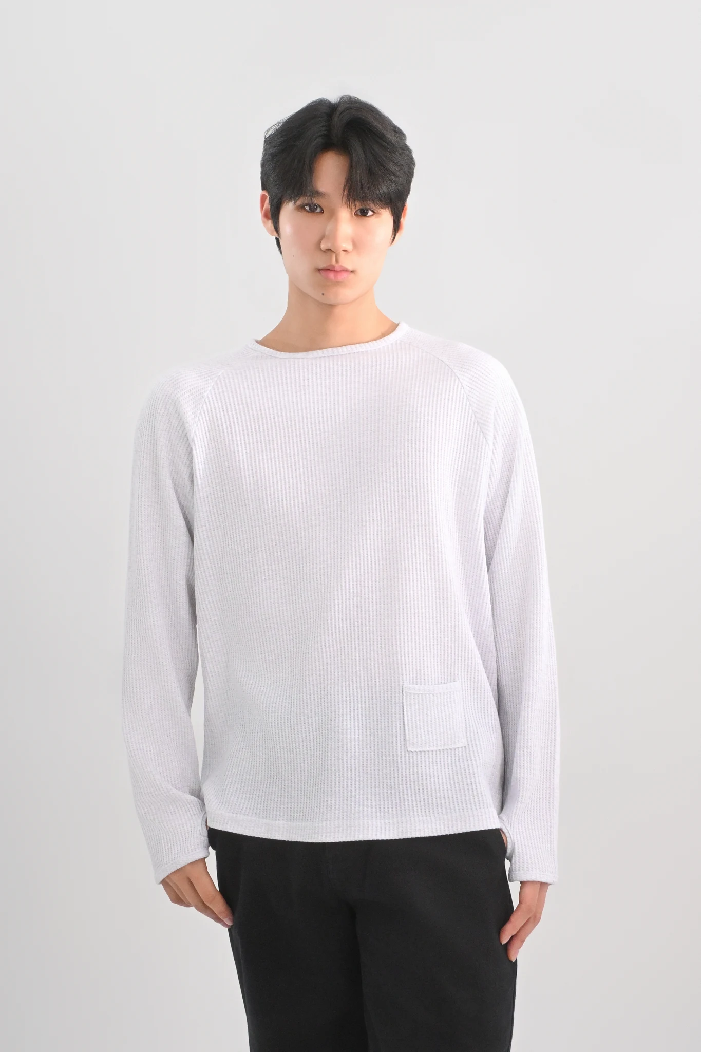 DAYSTAND 와플 래글런 핑거홀 티셔츠 추가 이미지 2