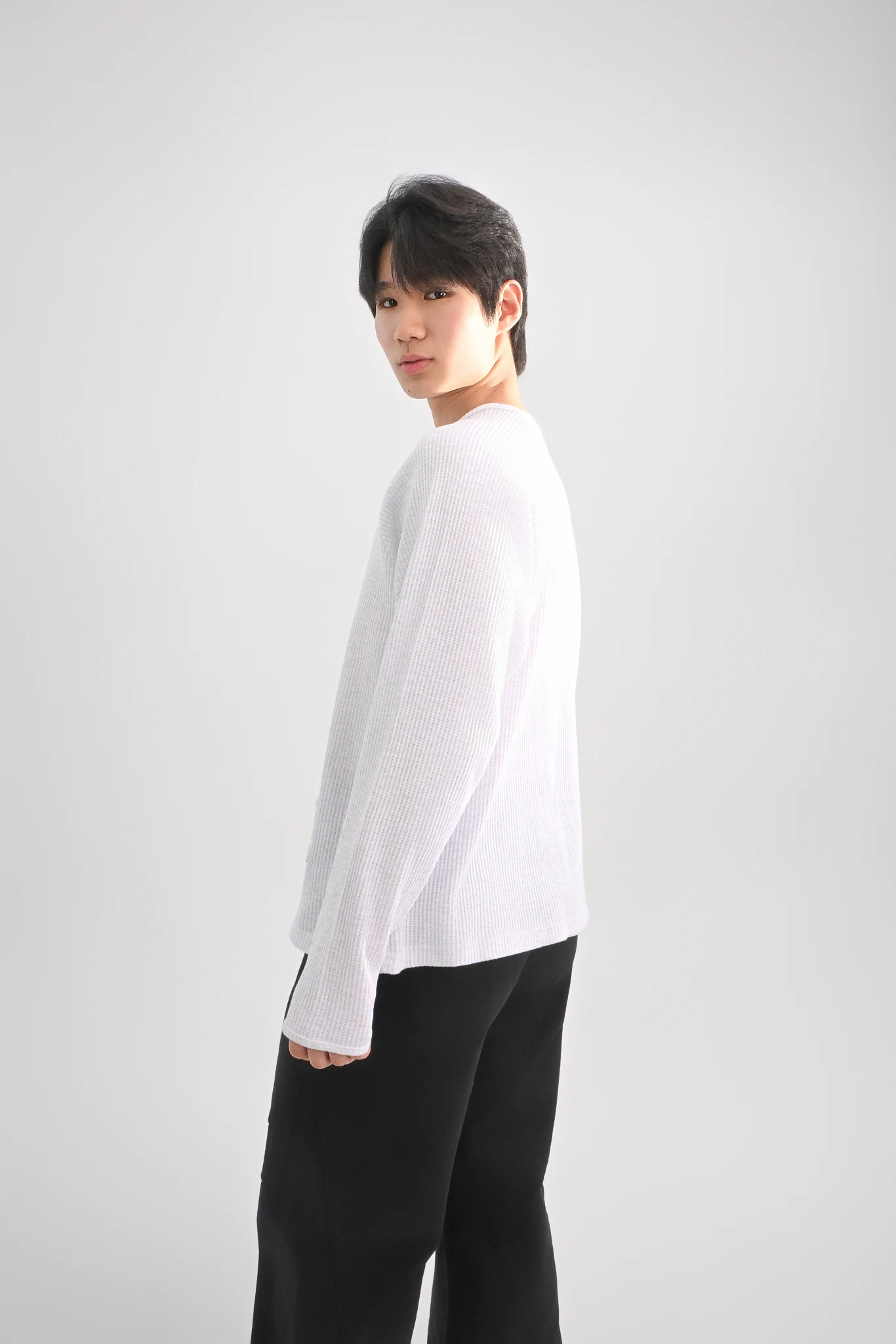 DAYSTAND 와플 래글런 핑거홀 티셔츠 추가 이미지 7