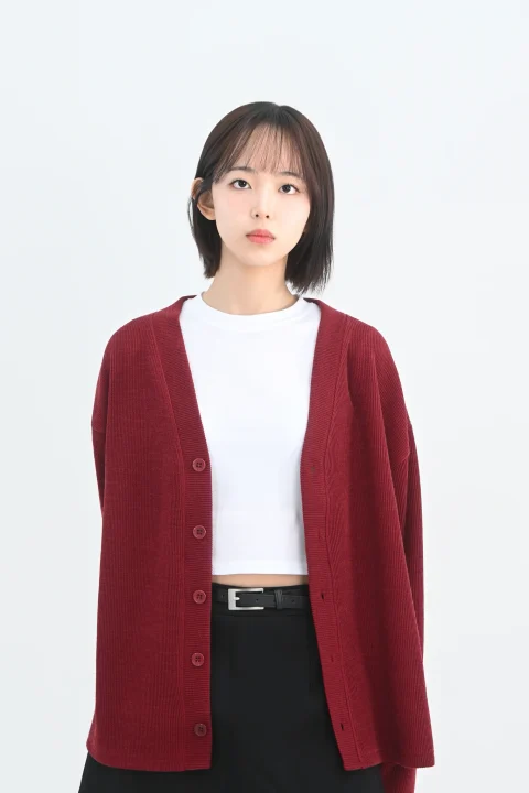 DAYSTAND 소프트 립 텍스처 루즈 가디건 추가 이미지 1