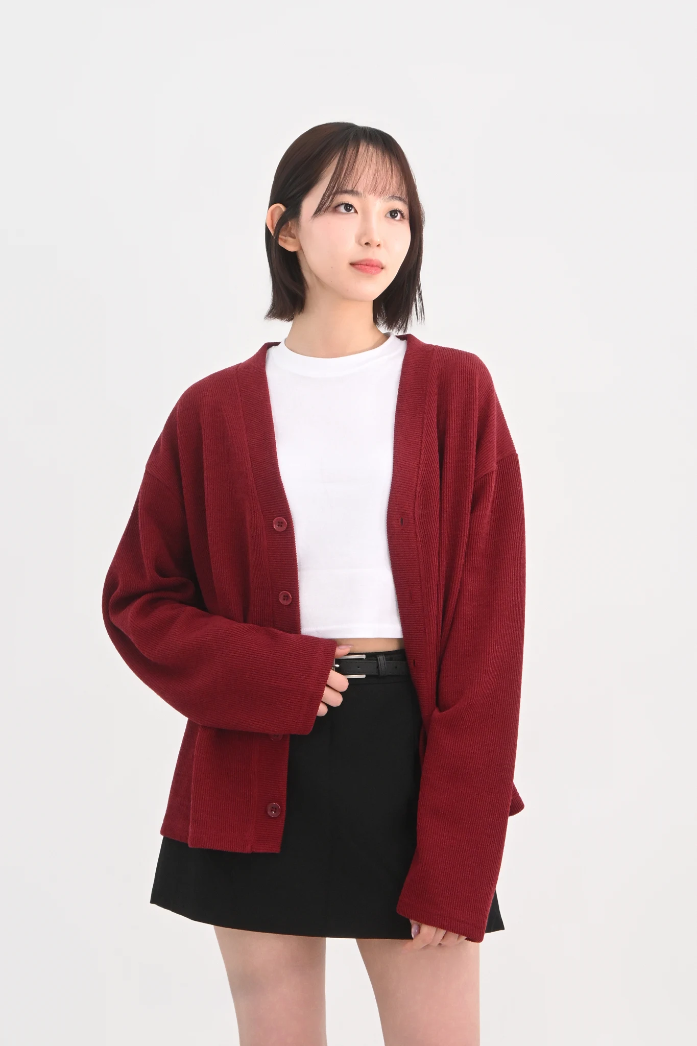 DAYSTAND 소프트 립 텍스처 루즈 가디건 추가 이미지 3