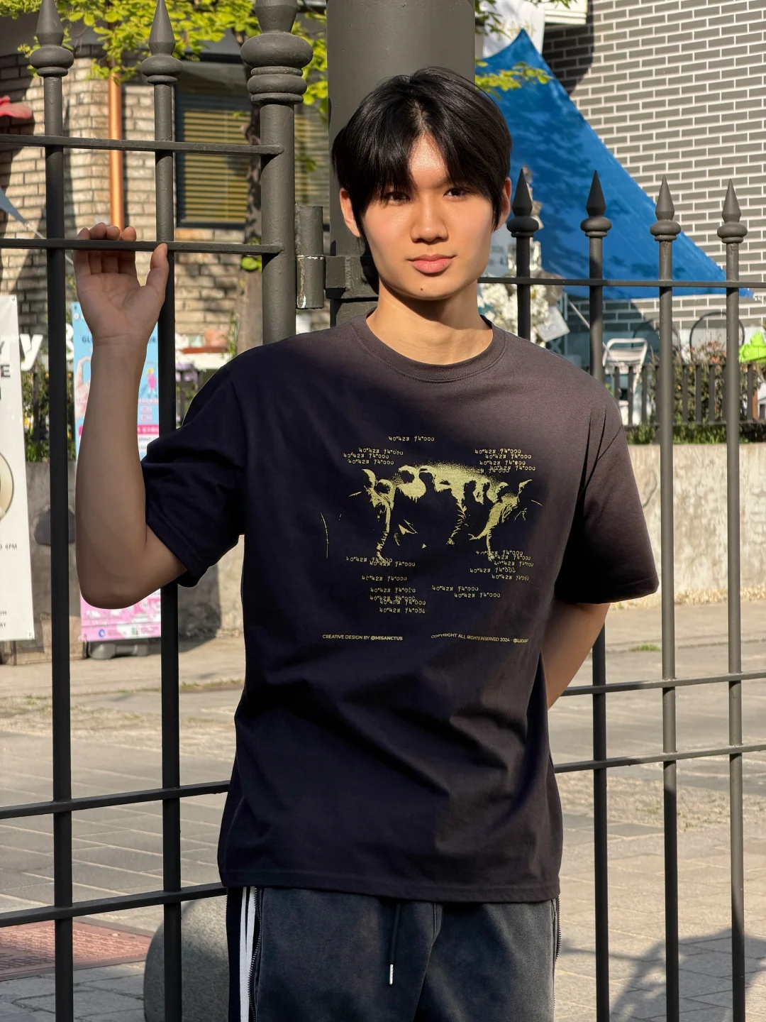 DAYSTAND 크라우드 실루엣 오버핏 티셔츠 추가 이미지 2