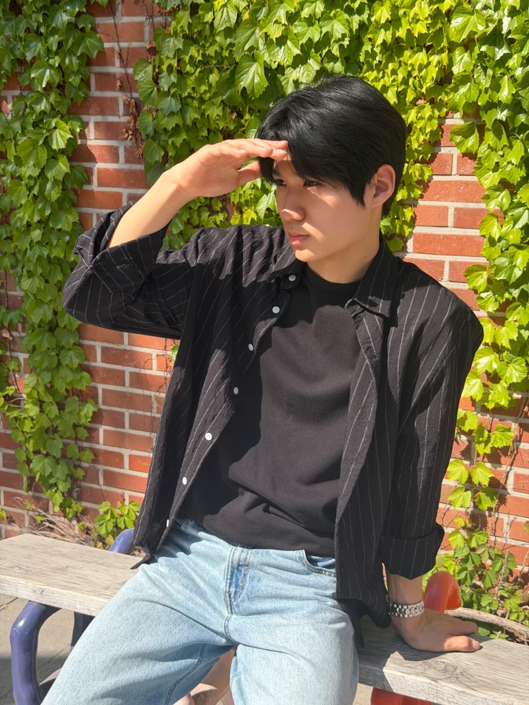 DAYSTAND 핀스트라이프 릴렉스 린넨 블렌드 셔츠 대표 이미지