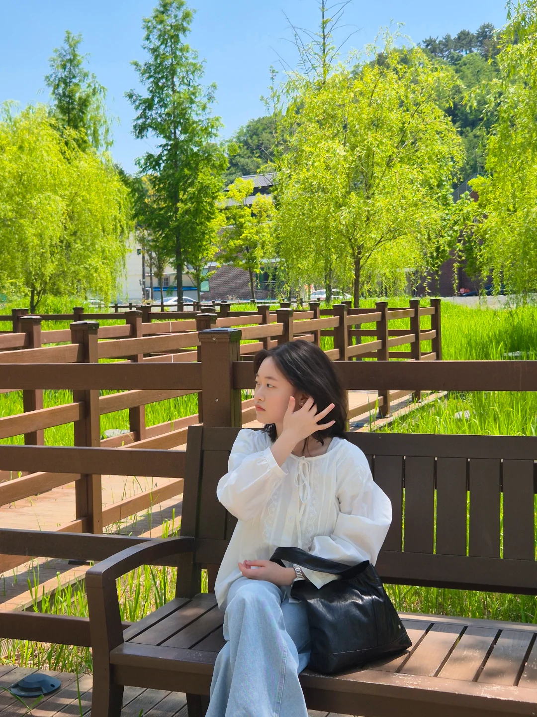 DAYSTAND 메로우 핀턱 리본 블라우스 추가 이미지 13