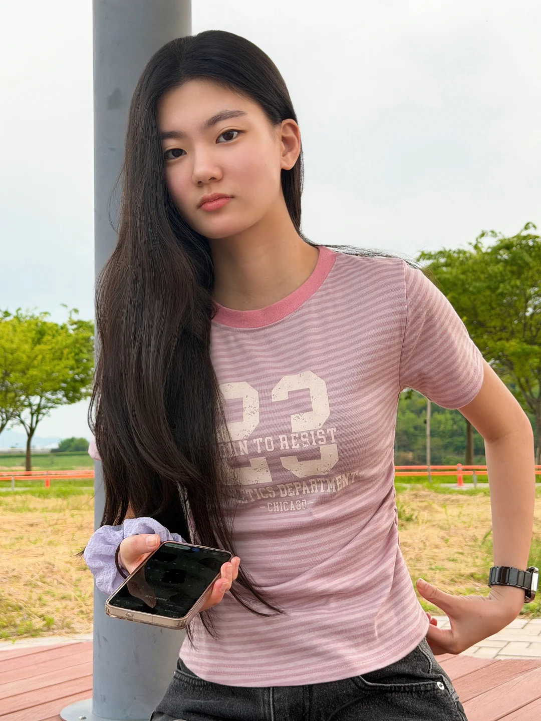 DAYSTAND 레지스트 23 스트라이프 셔링 티셔츠 추가 이미지 6