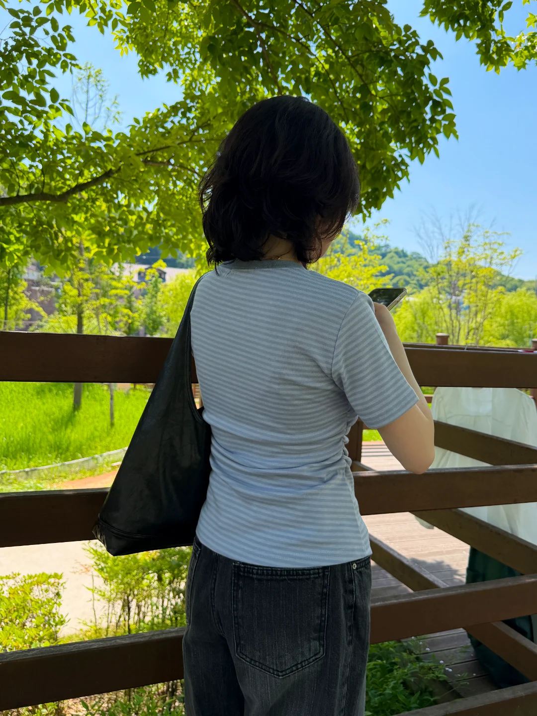 DAYSTAND 레지스트 23 스트라이프 셔링 티셔츠 추가 이미지 9