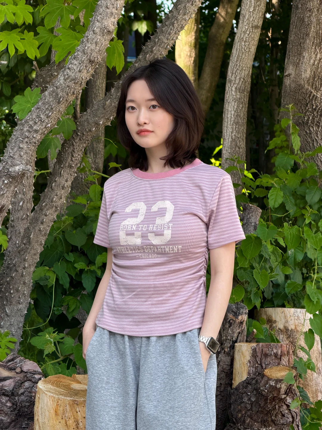 DAYSTAND 레지스트 23 스트라이프 셔링 티셔츠 추가 이미지 15