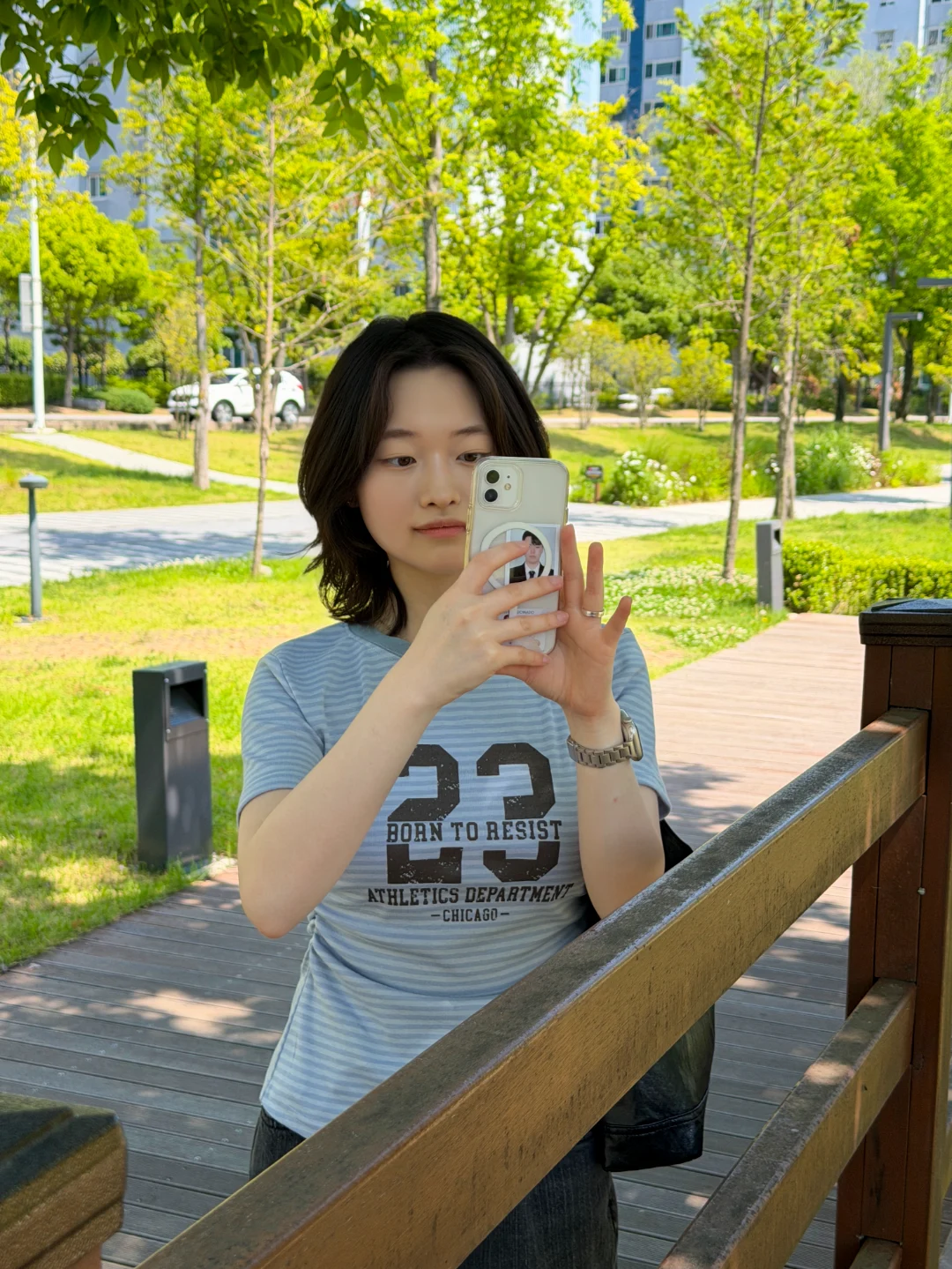 DAYSTAND 레지스트 23 스트라이프 셔링 티셔츠 추가 이미지 22