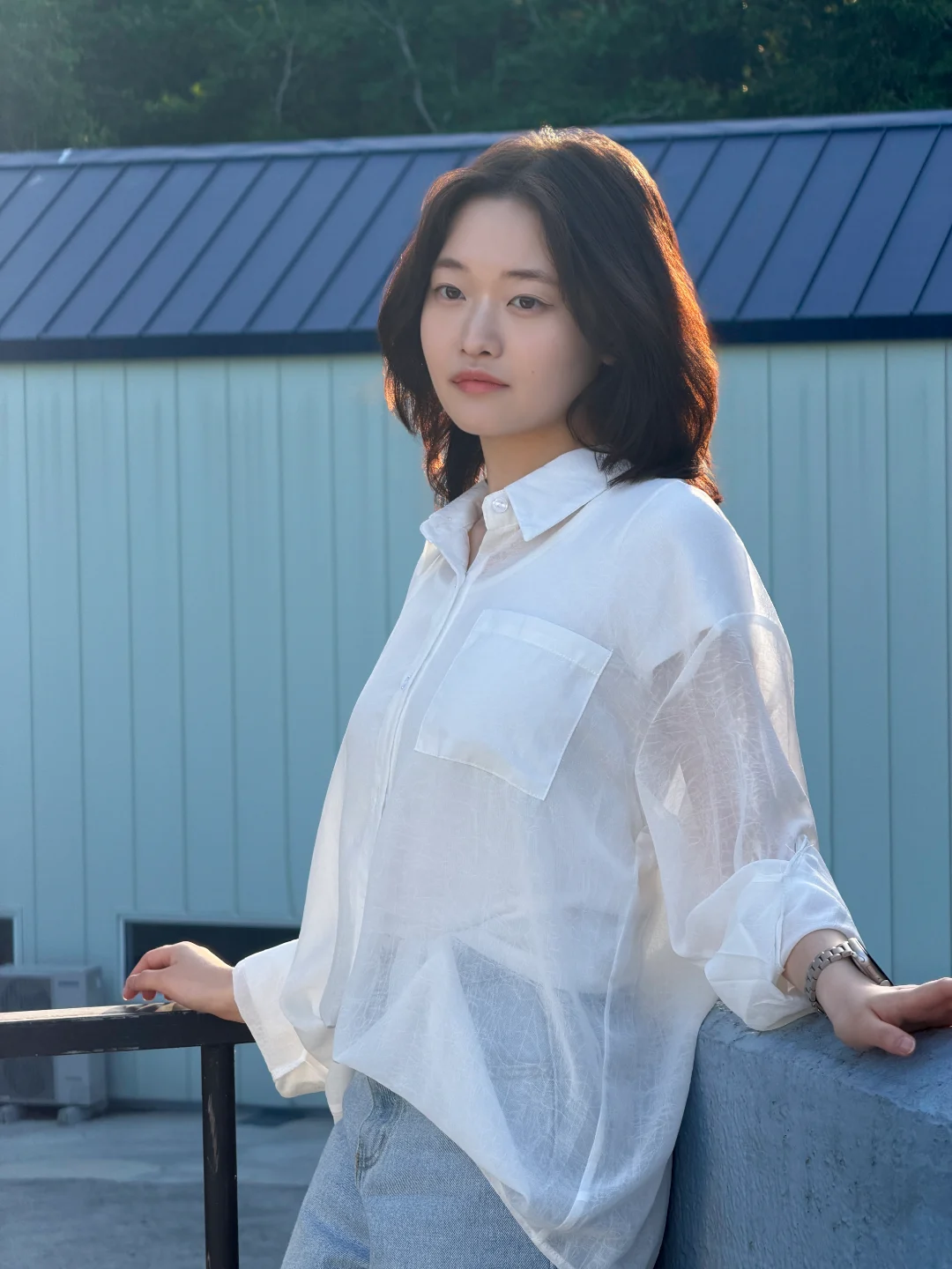 DAYSTAND 브리즈 시어 포켓 셔츠 추가 이미지 10