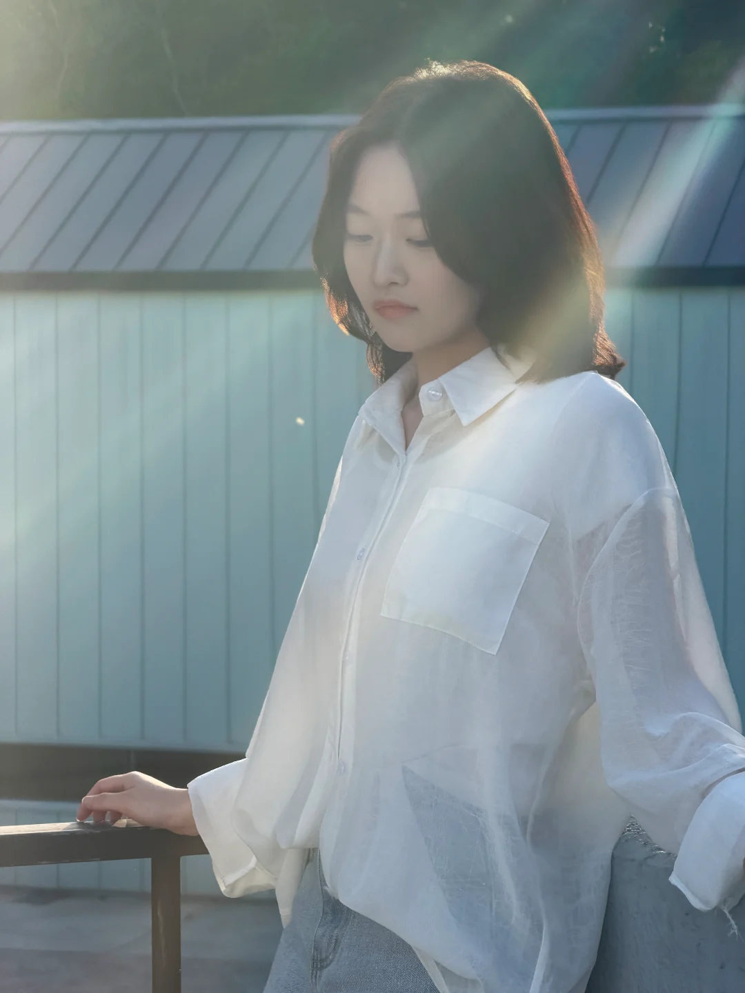 DAYSTAND 브리즈 시어 포켓 셔츠 추가 이미지 11