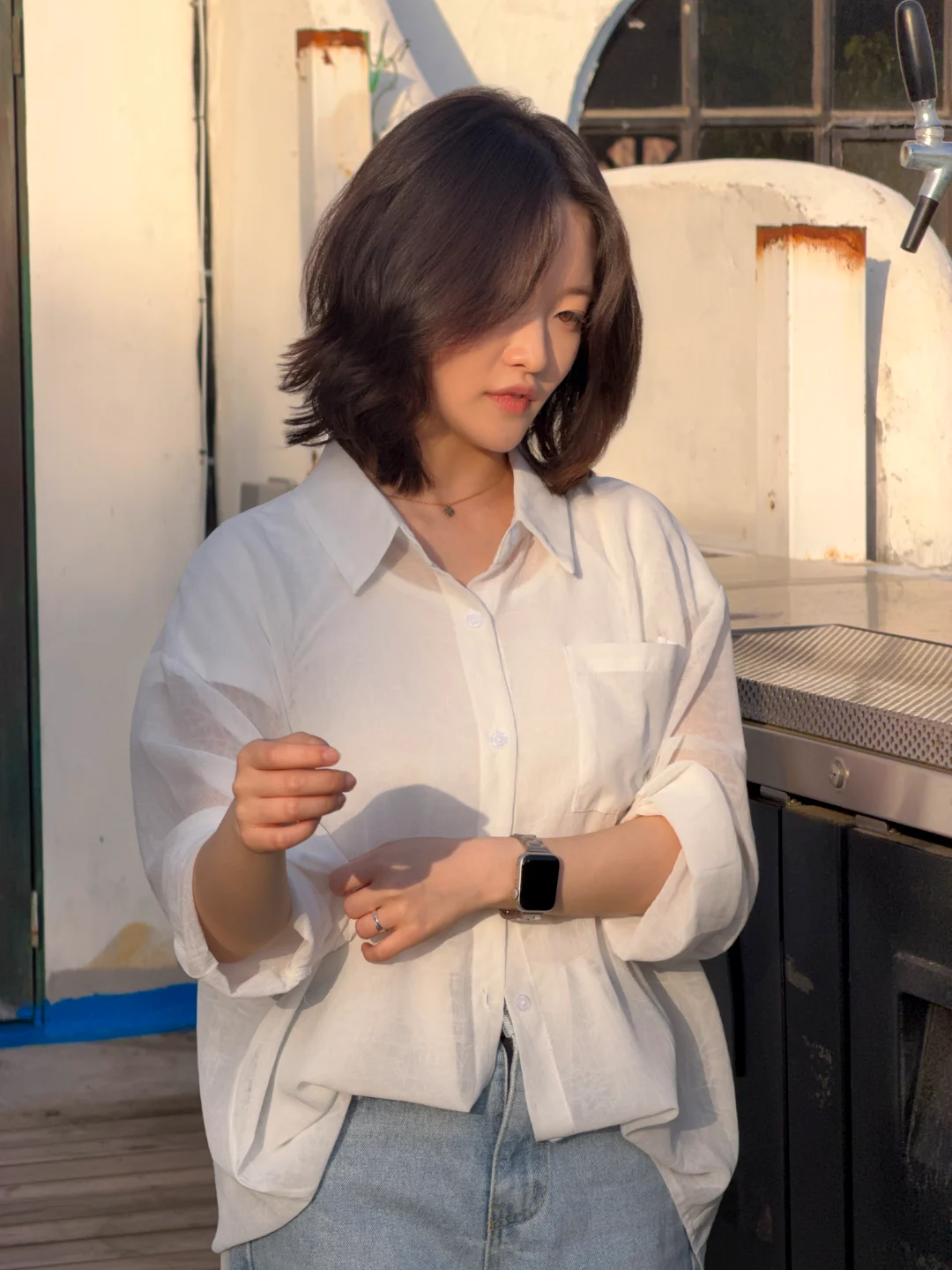 DAYSTAND 브리즈 시어 포켓 셔츠 추가 이미지 12
